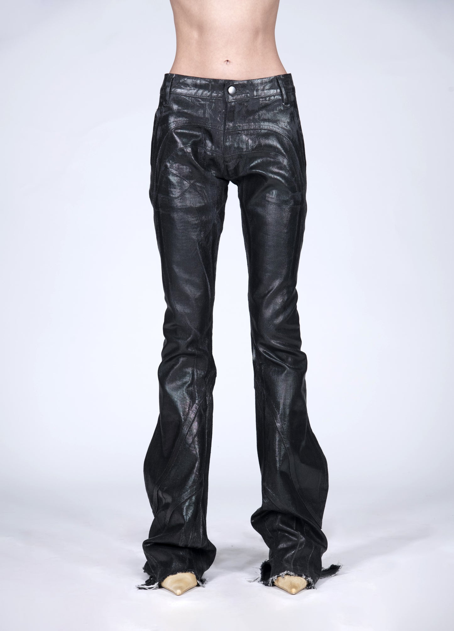 women's laminate bootcut jeans preorder