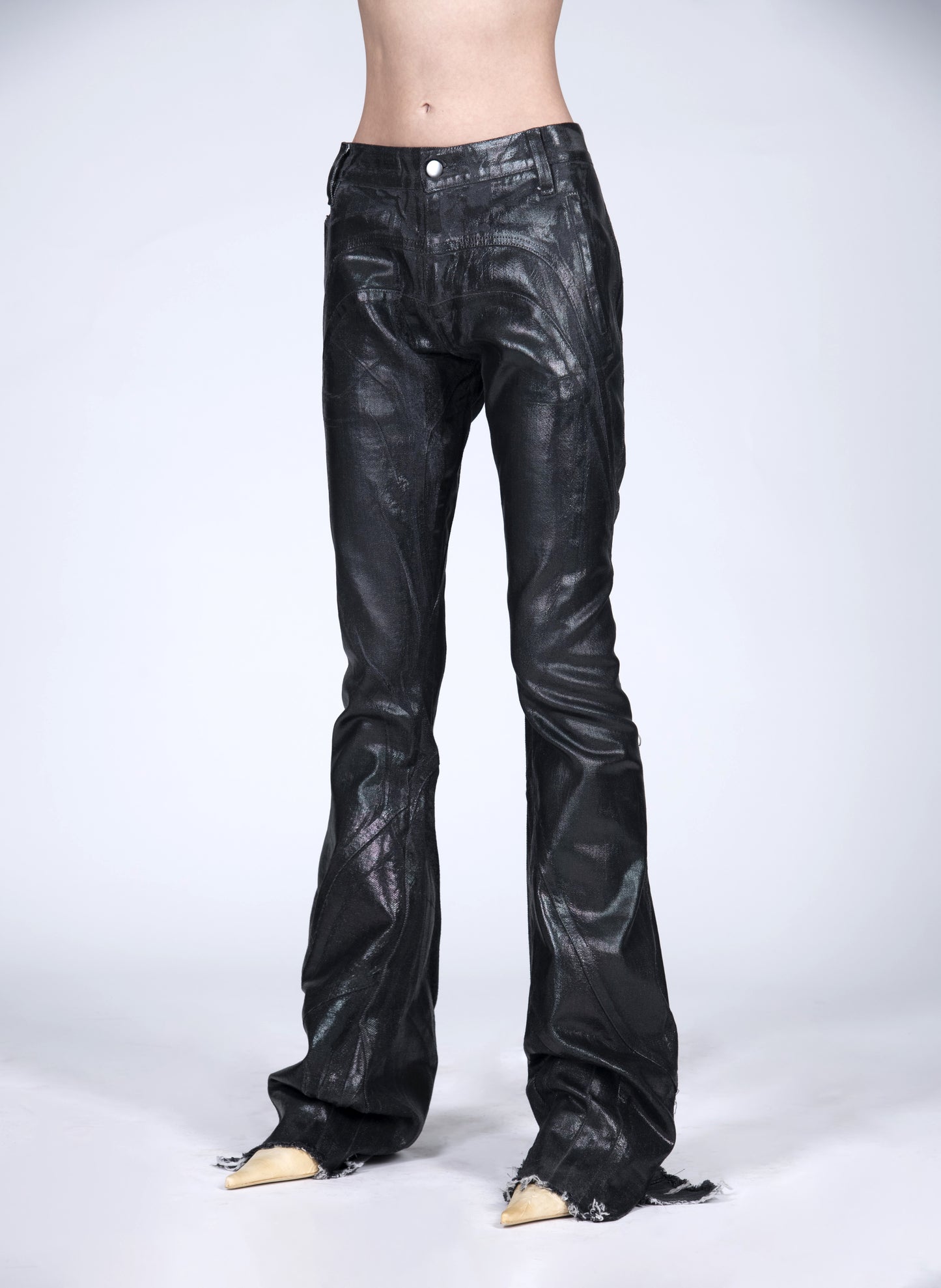 women's laminate bootcut jeans preorder