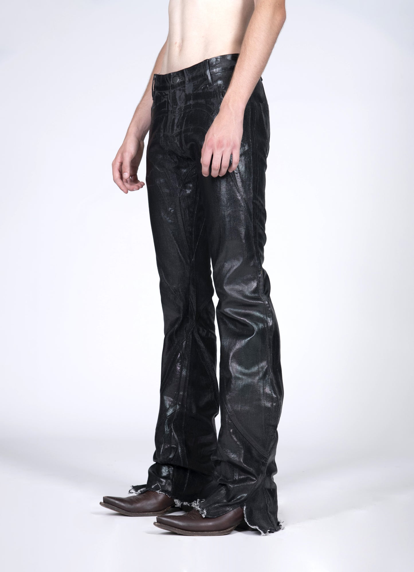 men's laminate bootcut jeans preorder