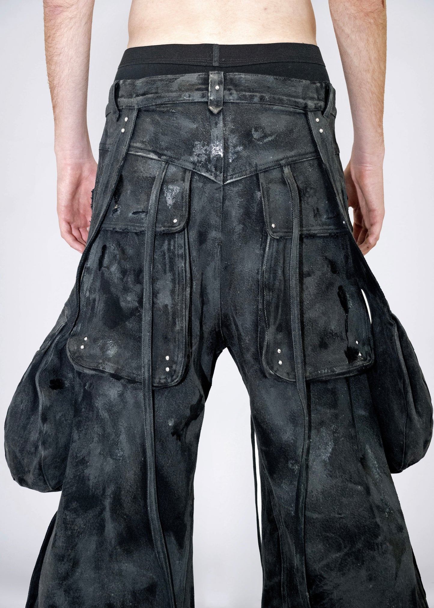 Unisex decomposing maxi cargo pants