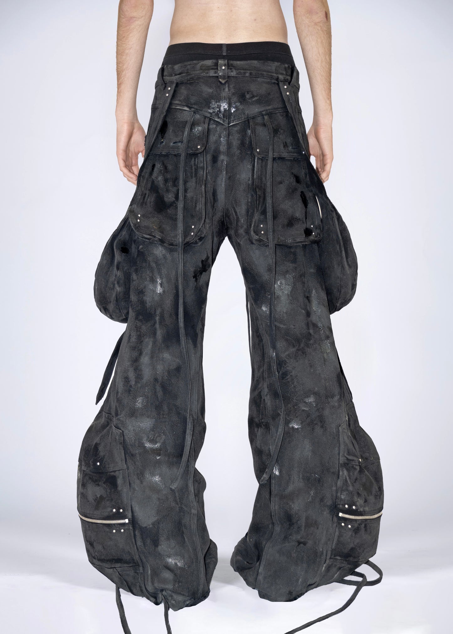 Unisex decomposing maxi cargo pants