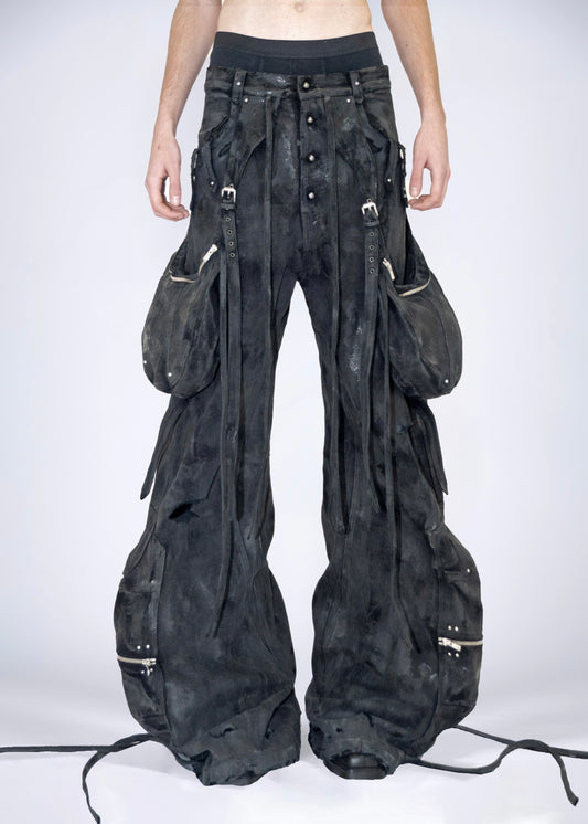 Unisex decomposing maxi cargo pants